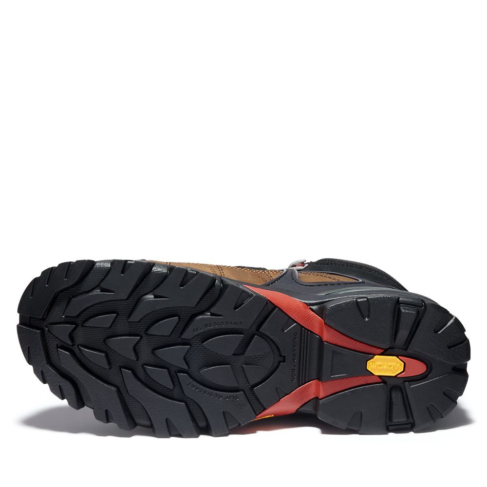 Timberland Μποτακια Εργασίας Ανδρικα Μαυρα/Καφε - Pro® Hyperion 6\" Alloy Toe - Greece 8256073-ZP